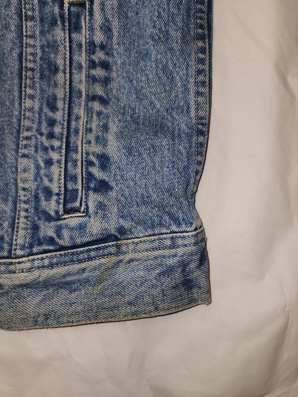 VTG BANANA REPUBLIC Men's Acid- Wash Denim Trucker Jacket Size Large